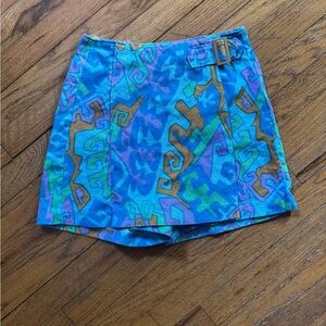 Vintage cotton print skort